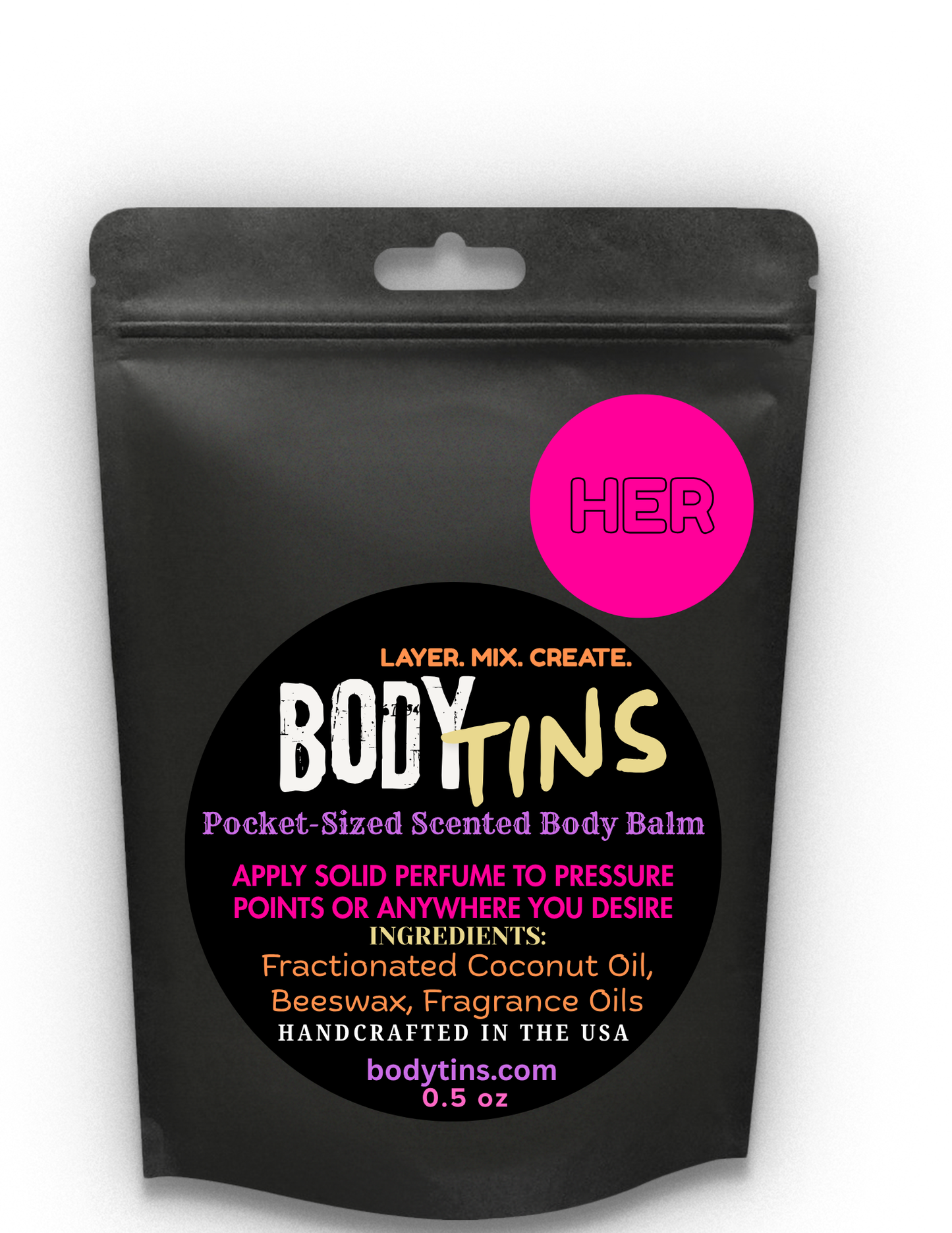 Body Tins "HER" Pocket Size Scented Body Balm (Fem)